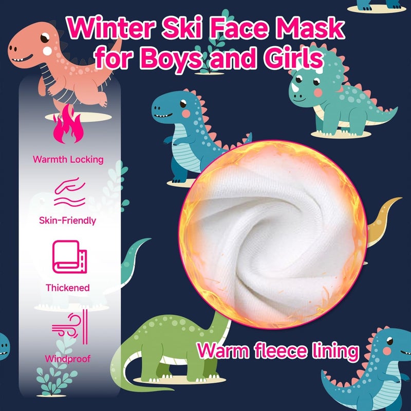 Wandx Winter Kids Balaclava Face Mask Full Fleece Gaiter Ski Mask Neck Warmer for Cold Weather Windproof Face Cover for Boys Girls - Image 2